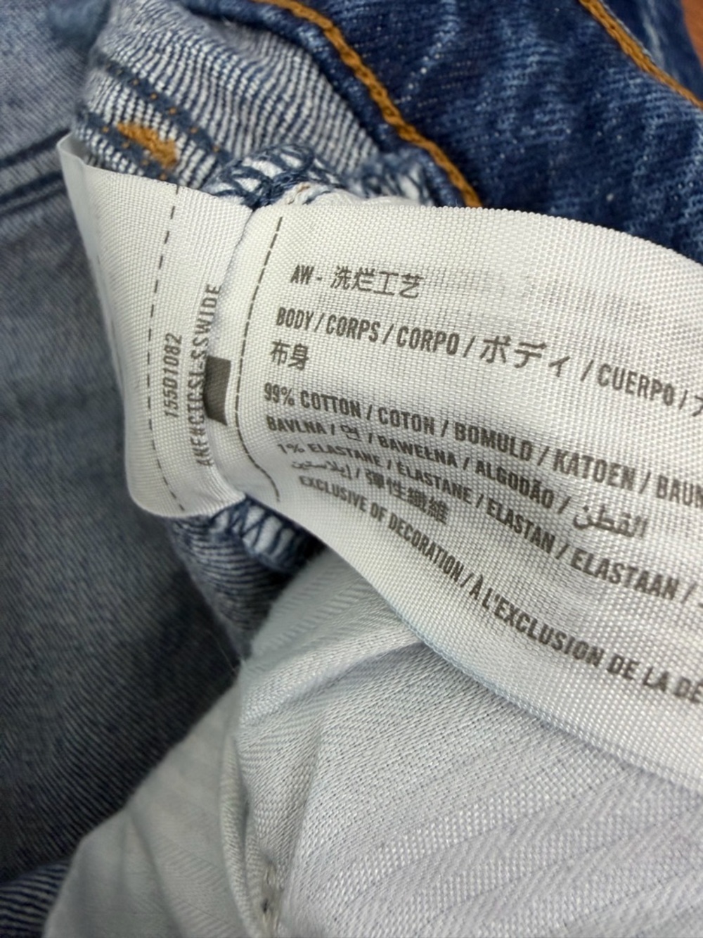 Abercrombie & Fitch High Rise 90s Straight Jean Dark Wash Curve Love 30 Long - Picture 8 of 8